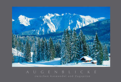 Bei der Elmauer Alm mit Blick zum Karwendel- 1020 Eingschneit
