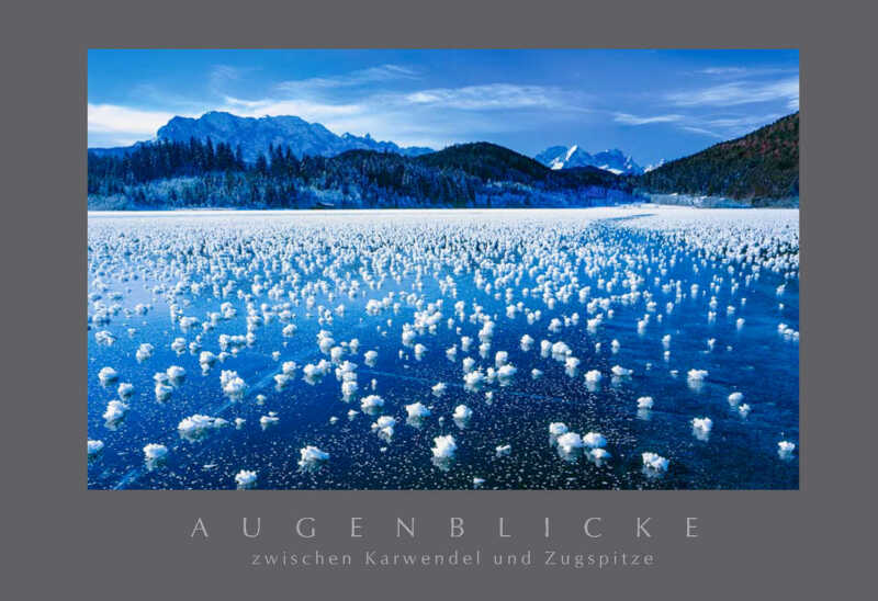 Eisblumen am Barmsee mit Wettersteingebirge- 1051 Eisrosen