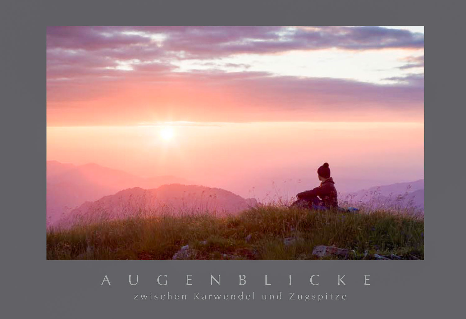 1102 Innehalten Sonnenuntergang im Estergebirge- 1102 Innehalten