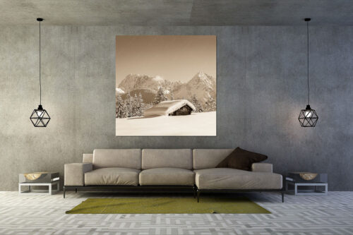 Beeindruckendes Karwendel | Größe ca. 160x160cm, Seitenverhältnis 1:1