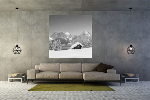 Beeindruckendes Karwendel | Größe ca. 160x160cm, Seitenverhältnis 1:1