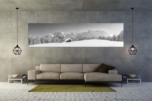 Beeindruckendes Karwendel | Größe ca. 320x80cm, Seitenverhältnis 4:1