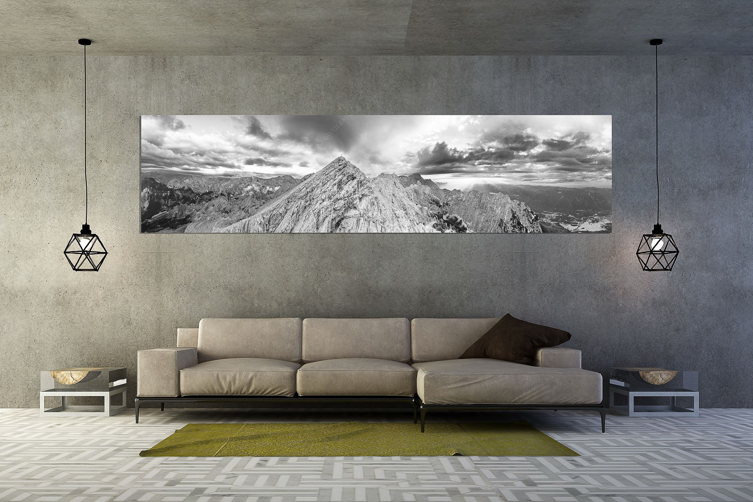 Alpspitz Nord | Größe ca. 320x80cm, Seitenverhältnis 4:1