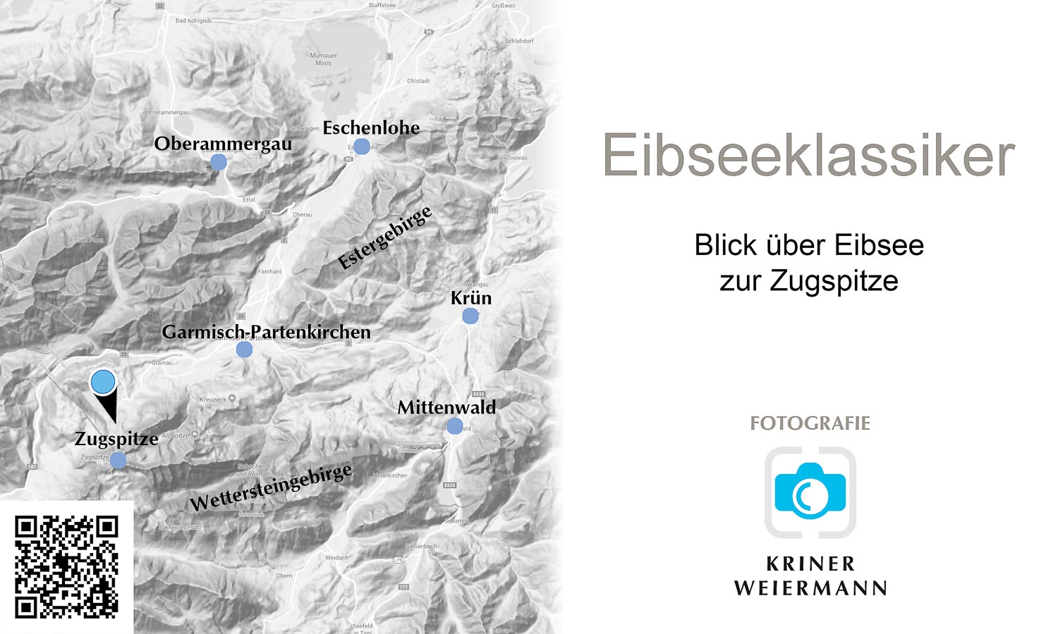 Blick über Eibsee zur Zugspitze - Eibseeklassiker - 