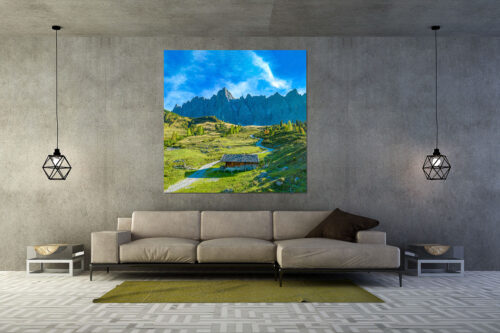 Malerisches Karwendel | Größe ca. 160x160cm, Seitenverhältnis 1:1
