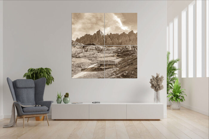 Malerisches Karwendel | 4er Split, Größe ca. 180x180cm, Seitenverhältnis 1:1