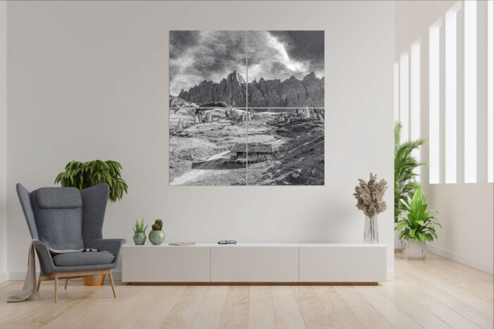 Malerisches Karwendel | 4er Split, Größe ca. 180x180cm, Seitenverhältnis 1:1