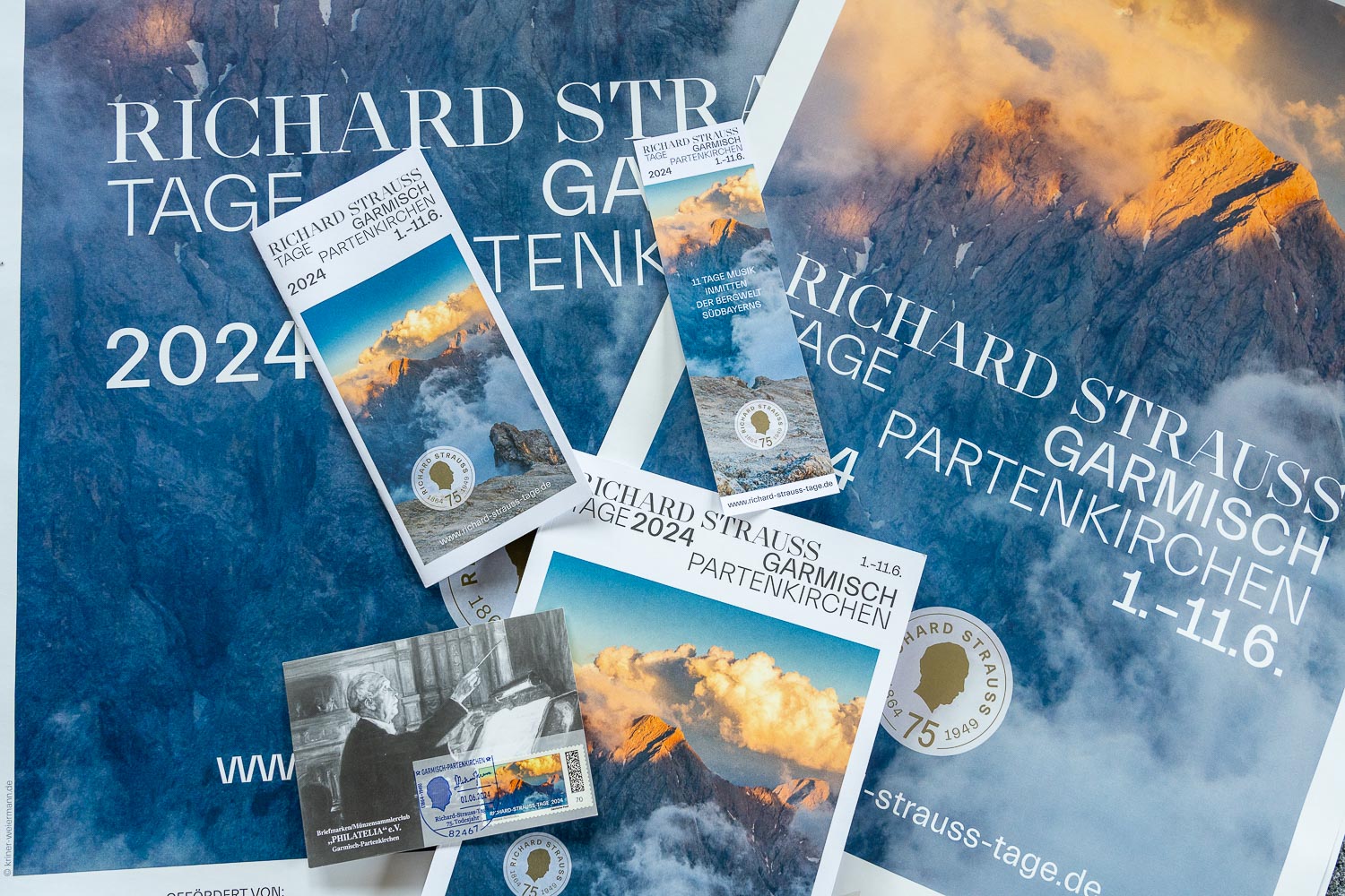 Sonderbriefmarke mit Bild "Wanner" von Kriner-Weiermann - Richard-Strauss Tage 2024 - 