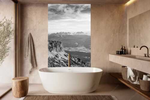 Signalkopf mit Karwendel- und Wettersteingebirge - Abflug - Größe ca. 160x240cm, Seitenverhältnis 2:3 - Gleitschirm im Karwendel - weitere Infos unter https://www.kriner-weiermann.de