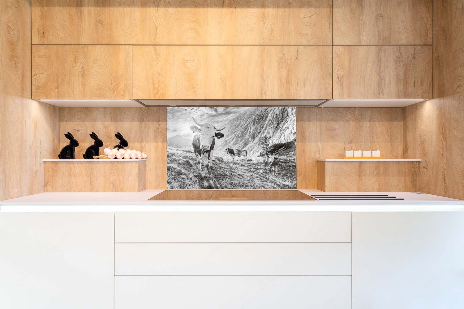 Jungvieh auf der Alm im Wettersteingebirge - Almsommermorgen V - Größe ca. 90x60cm, Seitenverhältnis 3:2 - Rinder Kälber im Werdenfelserland - weitere Infos unter https://www.kriner-weiermann.de