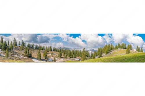 Blick von der Moosenalm zum Soierngebirge - An der Moosenalm - Seitenverhältnis 5:1 - Vorderskopf und Soiernspitze - weitere Infos unter https://www.kriner-weiermann.de