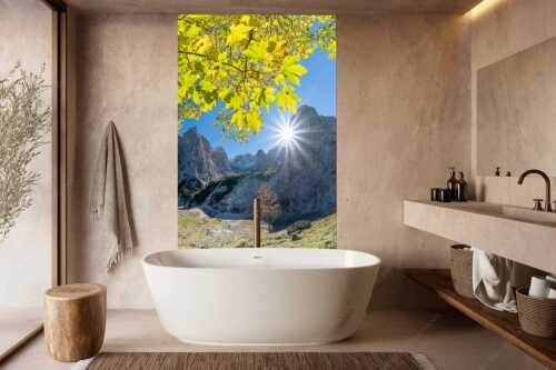 Die Sonne verschwindet am Oberreintalturm - Bald kommt der Herbst - Größe ca. 160x240cm, Seitenverhältnis 2:3 - Oberreintal im Wetterstein - weitere Infos unter https://www.kriner-weiermann.de
