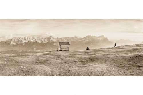 Wandern am Rosswank im Estergebirge mit Aussicht zum Wettersteingebirge - Bergwandern vom Feinsten - Seitenverhältnis 2,5:1 - Wank mit Wetterstein - weitere Infos unter https://www.kriner-weiermann.de