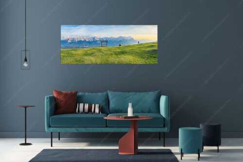 Wandern am Rosswank im Estergebirge mit Aussicht zum Wettersteingebirge - Bergwandern vom Feinsten - Größe ca. 175x70cm, Seitenverhältnis 2,5:1 - Wank mit Wetterstein - weitere Infos unter https://www.kriner-weiermann.de