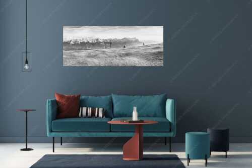 Wandern am Rosswank im Estergebirge mit Aussicht zum Wettersteingebirge - Bergwandern vom Feinsten - Größe ca. 175x70cm, Seitenverhältnis 2,5:1 - Wank mit Wetterstein - weitere Infos unter https://www.kriner-weiermann.de