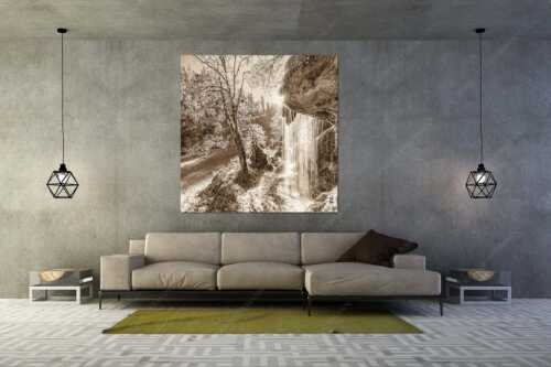 Schleierfall in der Ammerschlucht an der Ammer - Bezaubernd - Größe ca. 160x160cm, Seitenverhältnis 1:1 - Schleierfälle in der Ammerschlucht - weitere Infos unter https://www.kriner-weiermann.de