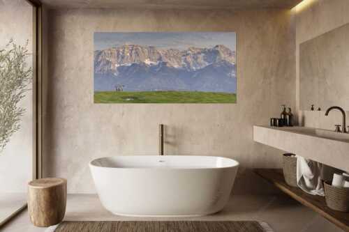 Eines der schönsten Panoramen im Garmisch-Partenkirchen bietet die Aussicht vom Wank - Der Blick ins Herz - Größe ca. 180x90cm, Seitenverhältnis 2:1 - Panorama am Wank - weitere Infos unter https://www.kriner-weiermann.de
