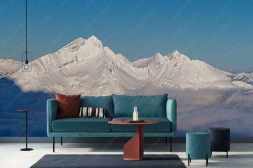 Die Danielgruppe ragt am frühen Morgen aus dem Nebelmeer - Der Schöne - Größe ca. 400x200cm, Seitenverhältnis 2:1 - Daniel im Ammergebirge - weitere Infos unter https://www.kriner-weiermann.de