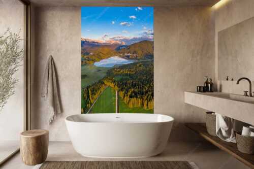 Blick über Barmsee zum Zugspitzmassiv - Der See - Größe ca. 160x240cm, Seitenverhältnis 2:3 - Barmsee mit Zugspitzmassiv - weitere Infos unter https://www.kriner-weiermann.de