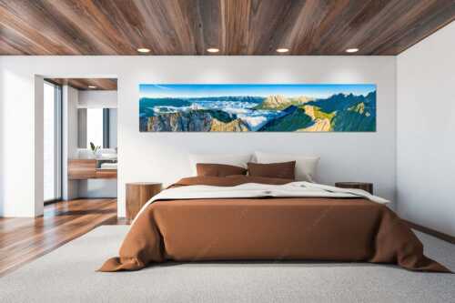 Blick von der Gehrenspitze zu den Miemingern und ins Wettersteingebirge - Die Nächsten schon im Blick - Größe ca. 300x60cm, Seitenverhältnis 5:1 - Gehrenspitze im Wetterstein - weitere Infos unter https://www.kriner-weiermann.de