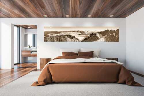 Blick von der Gehrenspitze zu den Miemingern und ins Wettersteingebirge - Die Nächsten schon im Blick - Größe ca. 300x60cm, Seitenverhältnis 5:1 - Gehrenspitze im Wetterstein - weitere Infos unter https://www.kriner-weiermann.de