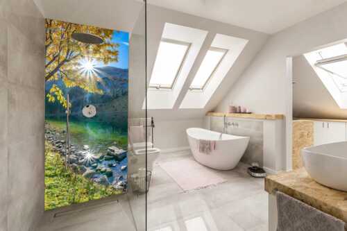 Sonnenaufgang an der Soiernspitze mit Sonnenspiegelung im Soiernsee - Doppelstern - Größe ca. 110x220cm, Seitenverhältnis 1:2 - Soiernsee mit Soiernspitze - weitere Infos unter https://www.kriner-weiermann.de