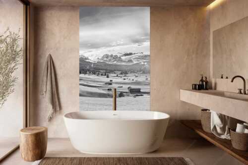 Blick in den Sonnenuntergang zwischen Wetterstein und Estergebirge - Ein kurzer Schauer - Größe ca. 160x240cm, Seitenverhältnis 2: - Wetterstein und Estergebirge - weitere Infos unter https://www.kriner-weiermann.de