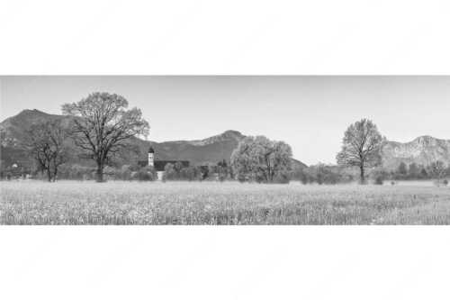 Kloster Benediktbeuern mit Jochberg und Herzogstand - Ein Morgen am Kloster - Seitenverhältnis 3:1 - Benediktbeuern - weitere Infos unter https://www.kriner-weiermann.de