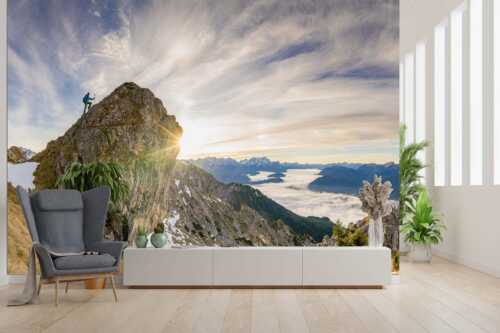 Nur die Gipfel schauen aus dem Nebelmeer heraus. Unterwegs im Soierngebirge. - Größe ca. 300x200cm, Seitenverhältnis 3:2 - Nebelmeer im Werdenfelser Land - weitere Infos unter https://www.kriner-weiermann.de