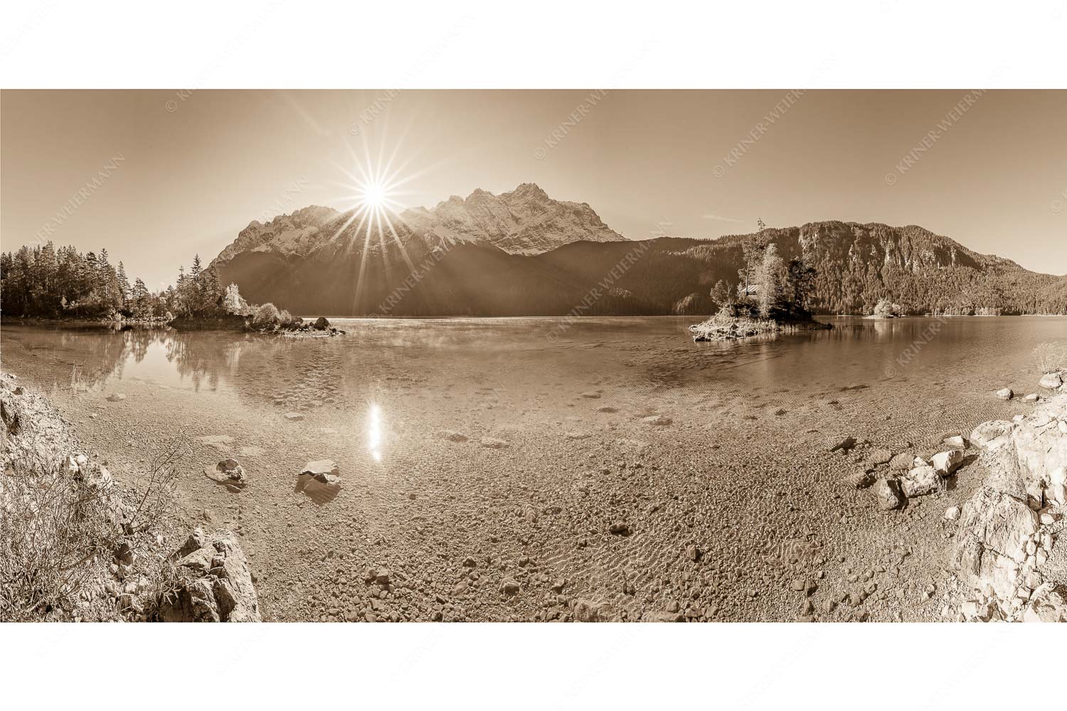 Blick über Eibsee zur Zugspitze