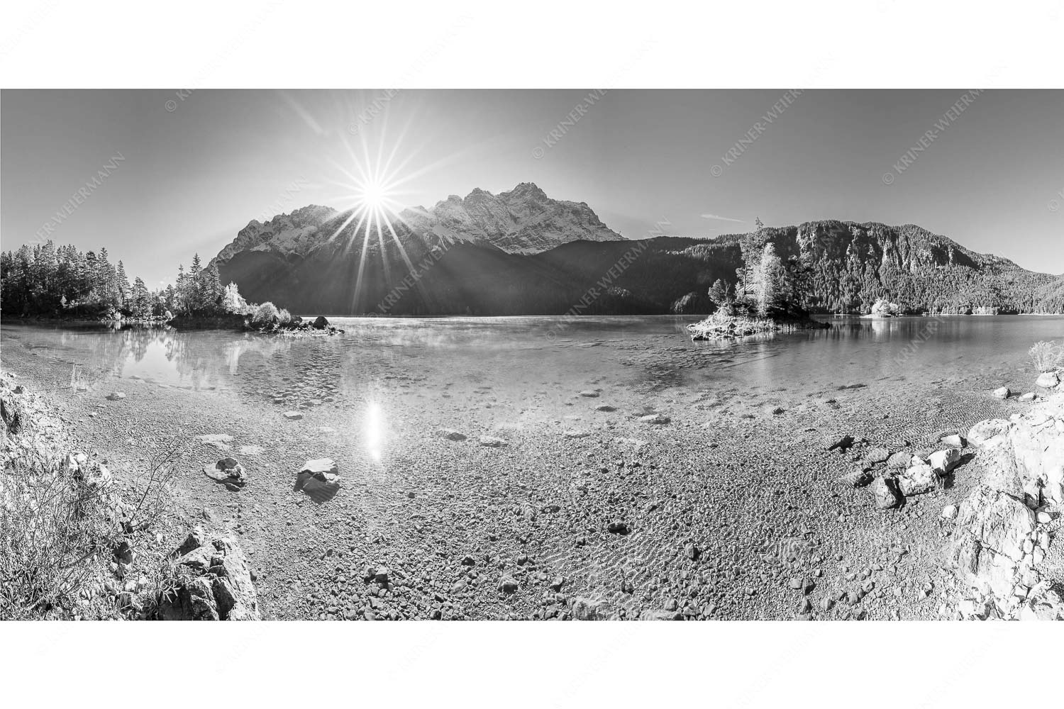 Blick über Eibsee zur Zugspitze