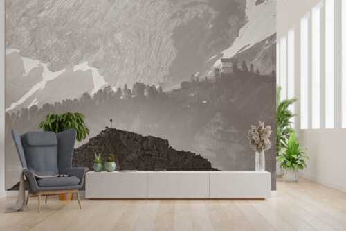 Gams an der Stuibenspitze mit Schachenschloss im Hintergrund - Größe ca. 300x200cm, Seitenverhältnis 3:2 - Gams mit Schachenschloss - weitere Infos unter https://www.kriner-weiermann.de