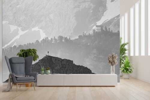 Gams an der Stuibenspitze mit Schachenschloss im Hintergrund - Größe ca. 300x200cm, Seitenverhältnis 3:2 - Gams mit Schachenschloss - weitere Infos unter https://www.kriner-weiermann.de