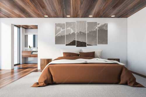 Gams an der Stuibenspitze mit Schachenschloss im Hintergrund - Einsamer Streiter - 5er Split, Größe ca. 200x100cm, Seitenverhältnis 2:1 - Gams mit Schachenschloss - weitere Infos unter https://www.kriner-weiermann.de