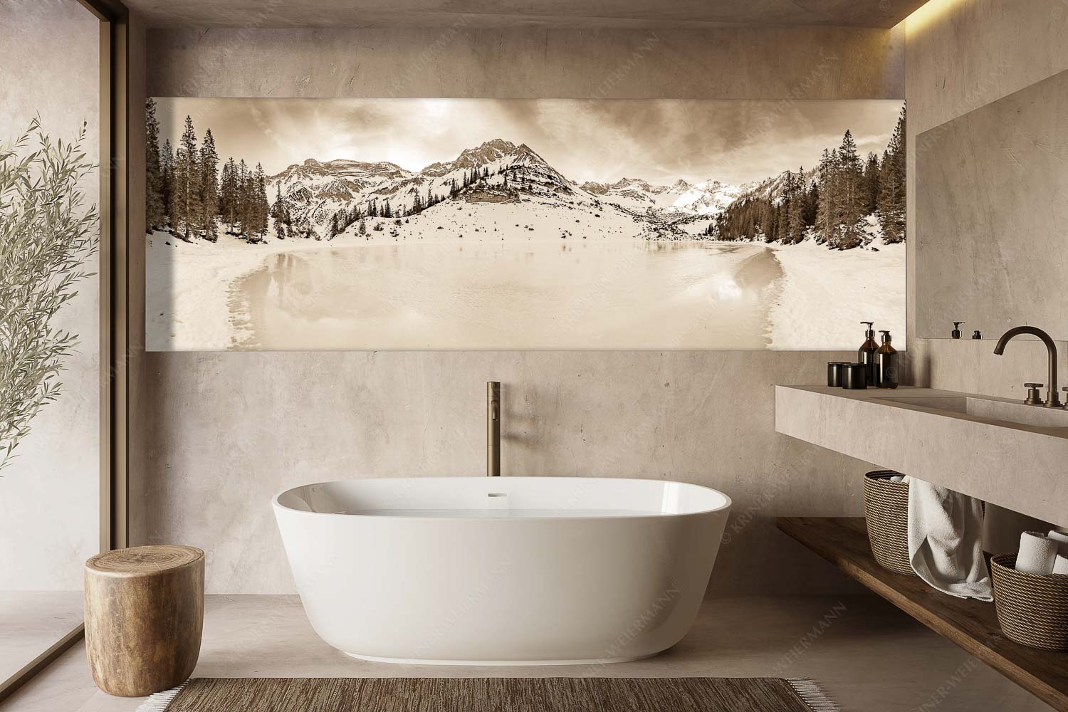 Eisige Ruhe – Größe ca. 300x100cm, Seitenverhältnis 3:1 — Zugefrorener Soiernsee im Karwendel Blick über zugefrorenden Soiernsee zur Soiernspitze und Schöttlkar - Eisige Ruhe - Größe ca. 300x100cm, Seitenverhältnis 3:1 - Zugefrorener Soiernsee im Karwendel - weitere Infos unter https://www.kriner-weiermann.de