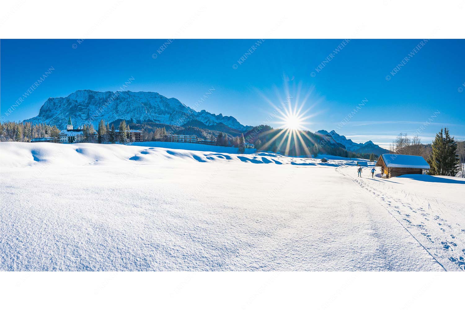 Skating und Langlaufen in Elmau - Elmauer Wintertag - Seitenverhältnis 2:1 - Langlaufen in Elmau - weitere Infos unter https://www.kriner-weiermann.de