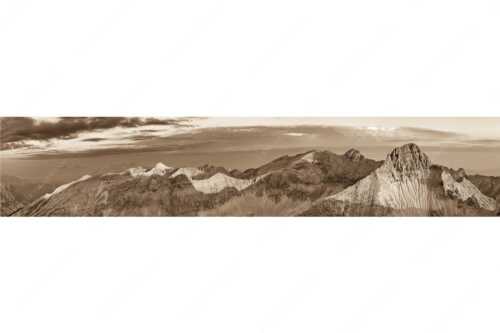Blick an der Birkkarspitze vorbei zur großen Seekarspitze - Erstes Licht Birkkarspitze - Seitenverhältnis 5:1 - Sonnenaufgang im Karwendel - weitere Infos unter https://www.kriner-weiermann.de
