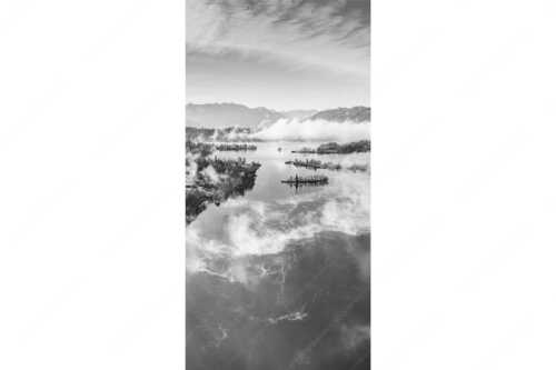Blick über die Nebel am Staffelsee - Es lichtet sich - Seitenverhältnis 1:2 - Staffelsee Nebel Murnau Seehausen - weitere Infos unter https://www.kriner-weiermann.de
