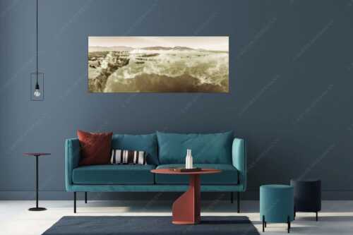 Blick über die Nebel am Staffelsee - Es lichtet sich - Größe ca. 175x70cm, Seitenverhältnis 2,5:1 - Staffelsee Nebel Murnau Seehausen - weitere Infos unter https://www.kriner-weiermann.de