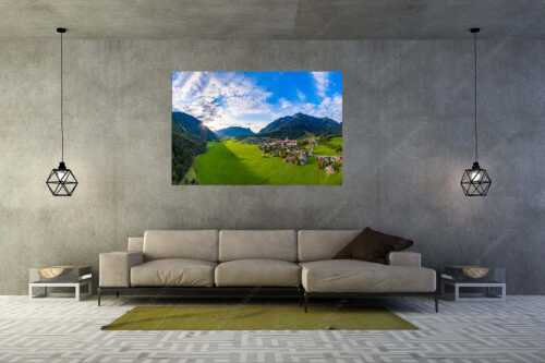 Blick über Ettal  zum Kofel - Ettal mit Kloster - Größe ca. 180x120cm, Seitenverhältnis 3:2 - Ammergauer Alpen - weitere Infos unter https://www.kriner-weiermann.de