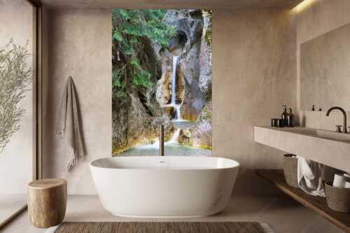 Einer der vielen Wasserfälle am Heckenbach bei Kochel - Feng Shui - Größe ca. 160x240cm, Seitenverhältnis 2:3 - Wasserfall bei Kochel - weitere Infos unter https://www.kriner-weiermann.de