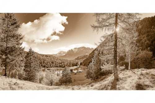 Blick über Ferchensee aufs Karwendel - Ferchenseeherbst - Seitenverhältnis 2:1 - Ferchensee mit Karwendel - weitere Infos unter https://www.kriner-weiermann.de