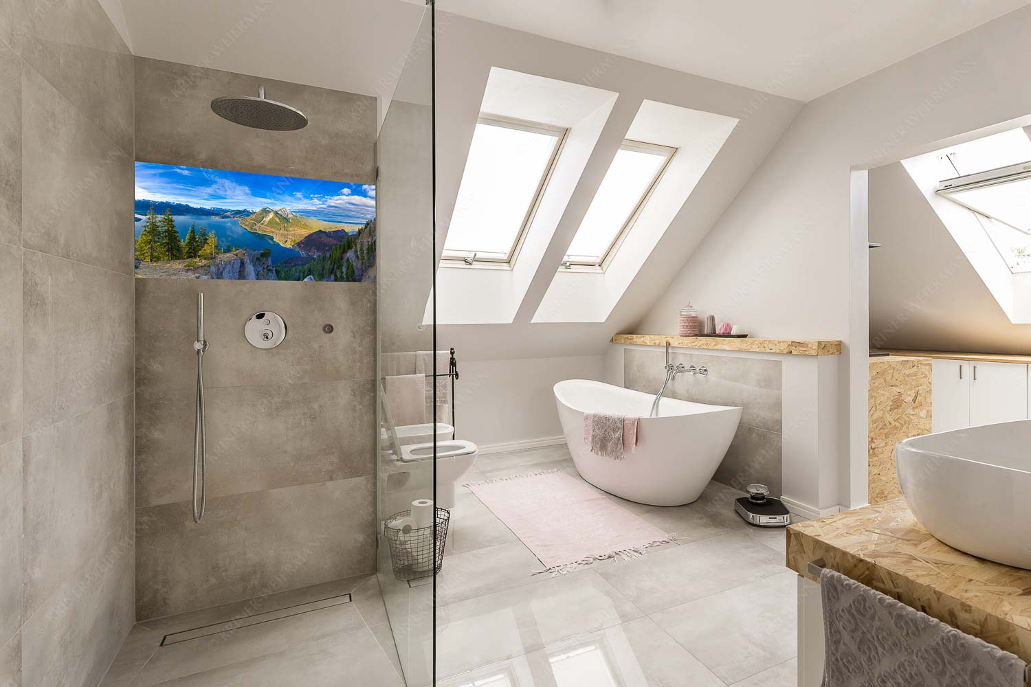 Fiordlands – Größe ca. 100x50cm, Seitenverhältnis 2:1 — Walchensee Fahrenberg und Herzogstand Blick über Walchensee zum Herzogstand - Fiordlands - Größe ca. 100x50cm, Seitenverhältnis 2:1 - Walchensee Fahrenberg und Herzogstand - weitere Infos unter https://www.kriner-weiermann.de