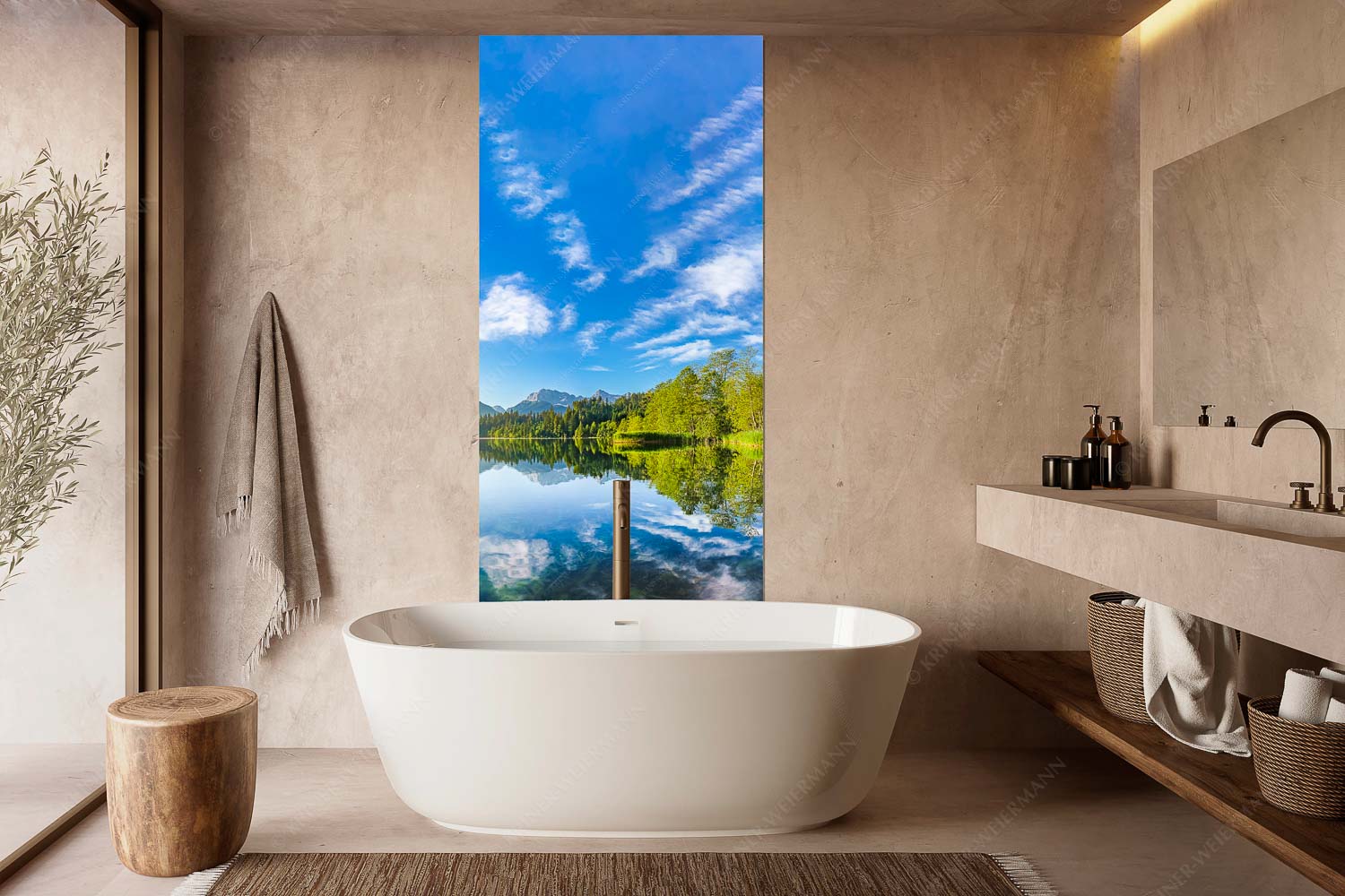 Sonnenaufgang am Barmsee mit Blick zum Karwendel - Freudiger Morgen - Größe ca. 100x200cm, Seitenverhältnis 1:2 - Barmsee mit Soiern und Karwendel - weitere Infos unter https://www.kriner-weiermann.de