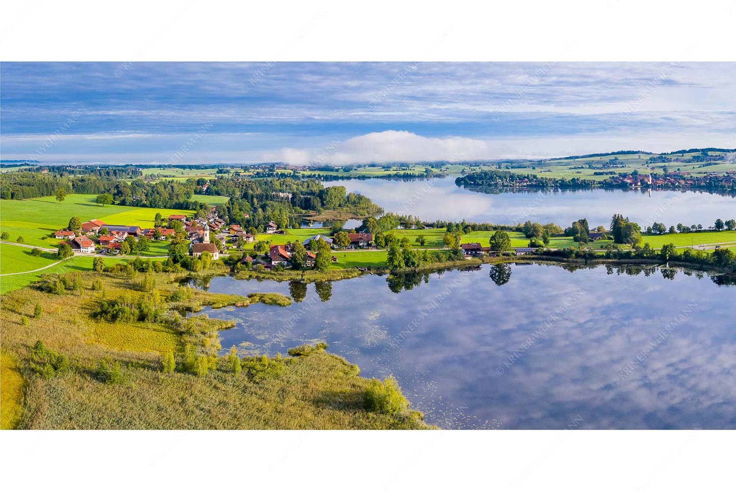 Froschhausen – Seitenverhältnis 2:1 — Riegsee und Froschhauser See Blick über Froschhauser- und Riegsee