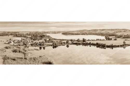 Blick über Froschhauser- und Riegsee - Froschhausen - Seitenverhältnis 3:1 - Riegsee und Froschhauser See - weitere Infos unter https://www.kriner-weiermann.de