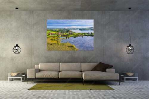 Blick über Froschhauser- und Riegsee - Froschhausen - Größe ca. 180x120cm, Seitenverhältnis 3:2 - Riegsee und Froschhauser See - weitere Infos unter https://www.kriner-weiermann.de