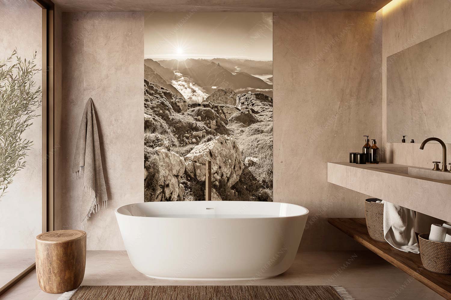 Gehrenspitzmorgen – Größe ca. 160x240cm, Seitenverhältnis 2:3 — Gehrenspitze mit Leutaschtal Blick von der Gehrenspitze im Wetterstein übers Leutaschtal in den Sonnenaufgang - Gehrenspitzmorgen - Größe ca. 160x240cm, Seitenverhältnis 2:3 - Gehrenspitze mit Leutaschtal - weitere Infos unter https://www.kriner-weiermann.de