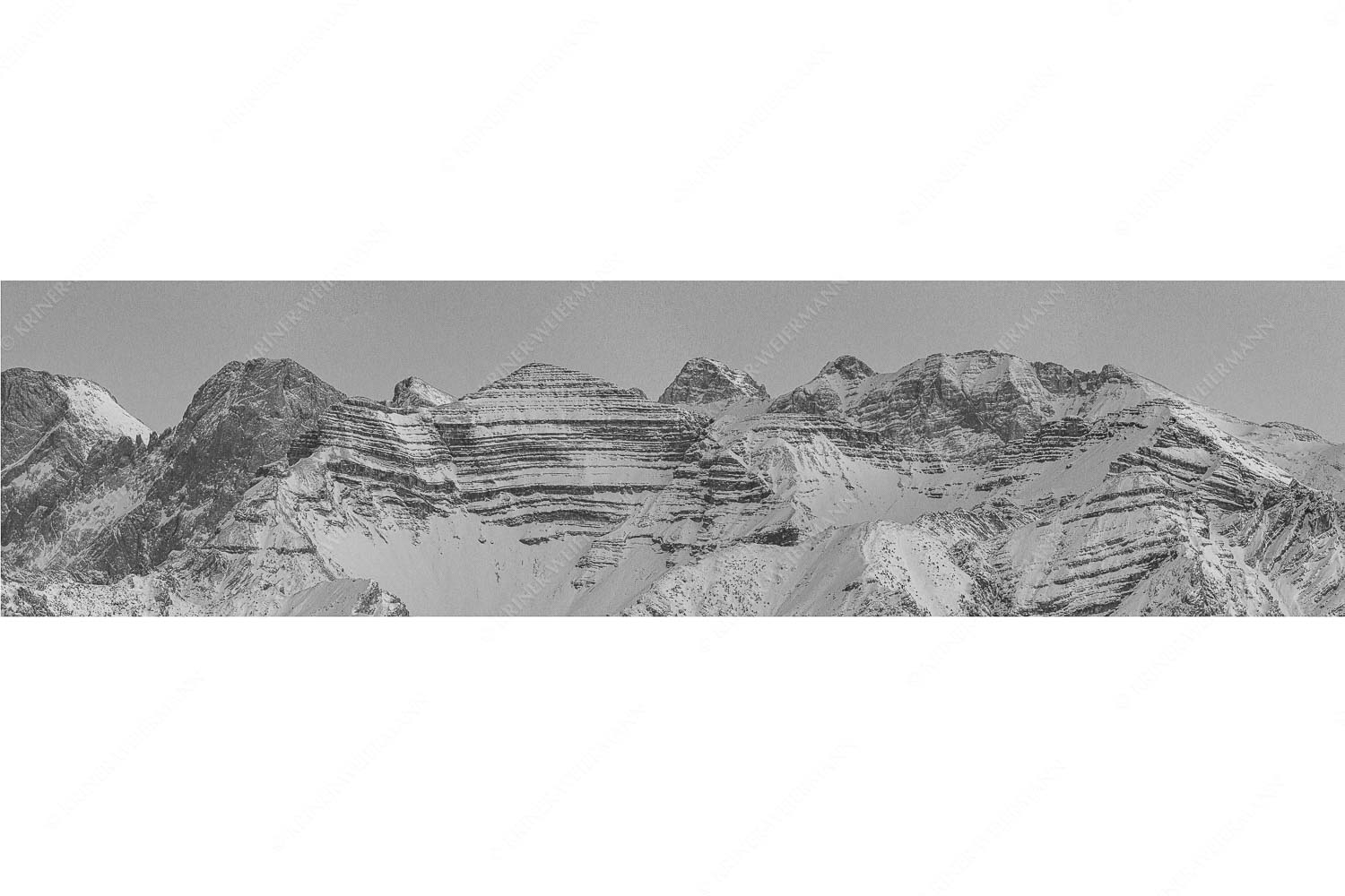 Gipfelparade – Seitenverhältnis 4:1 — Soiernspitze mit Birkkarspitze Soiernspitze mit Karwendelgipfel