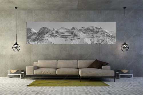 Soiernspitze mit Karwendelgipfel - Gipfelparade - Größe ca. 320x80cm, Seitenverhältnis 4:1 - Soiernspitze mit Birkkarspitze - weitere Infos unter https://www.kriner-weiermann.de